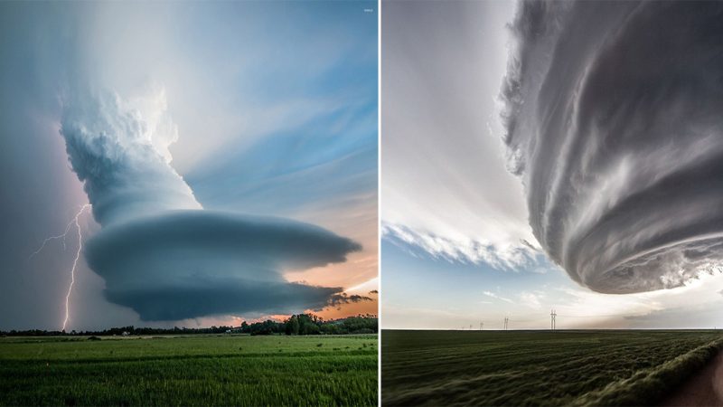 Lightning in an amazing storm cloud