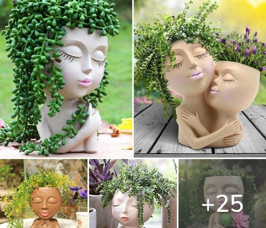 Amazing 25 Pretty Face Planter Ideas You May Like