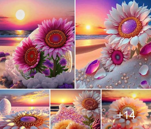 Sunset’s Radiant Splendor: Mesmerizing Sunflower Showcase in Full Bloom