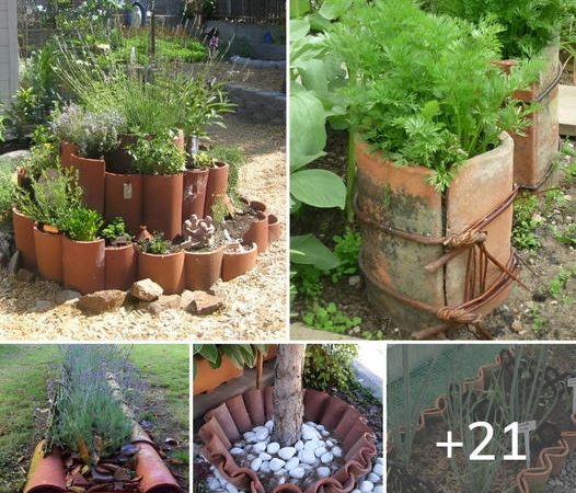 21 Amazing Broken Clay Roof Tiles Garden Ideas